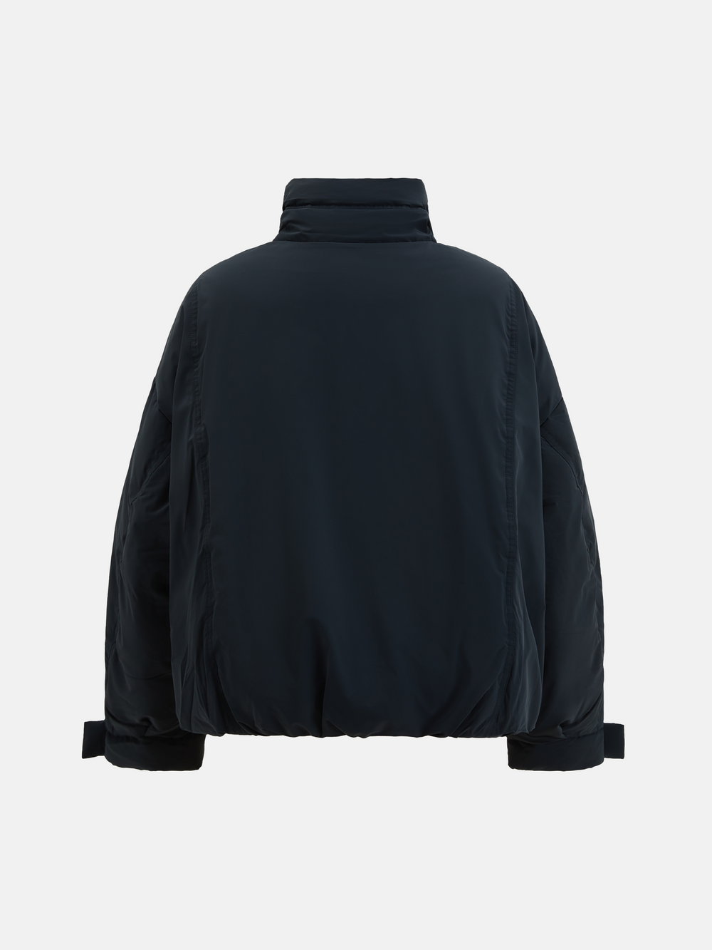 Cazadora bomber con cuello alto — on model