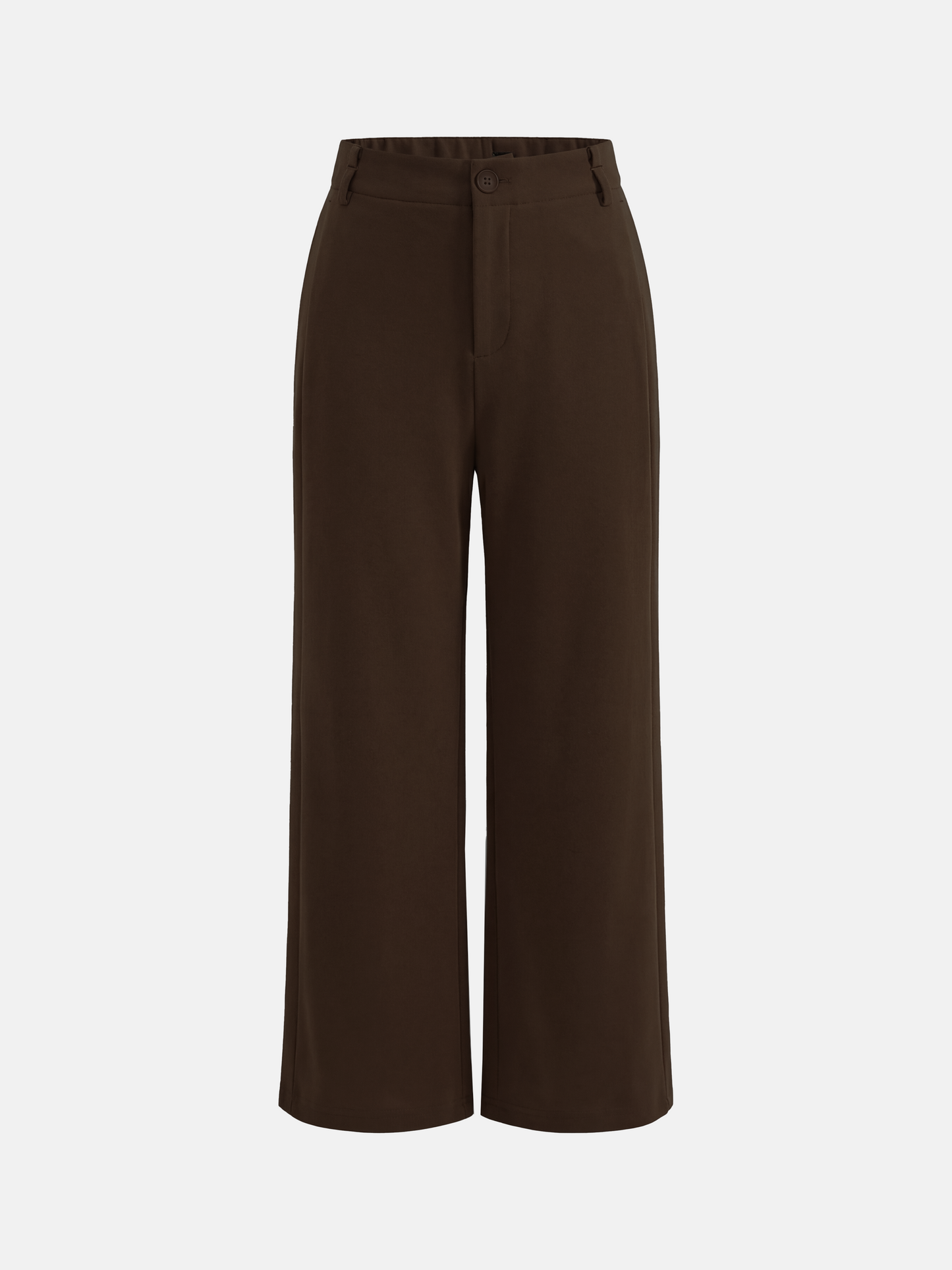 SELVANE Crease-Front Wide-Leg Trousers in a deep hue, showcasing crisp front creases and controlled volume, worn by a model in motion.