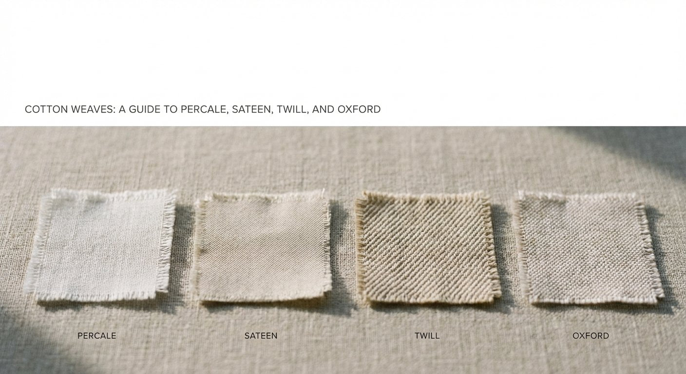 Cotton Weaves: A Guide to Percale, Sateen, Twill, and Oxford