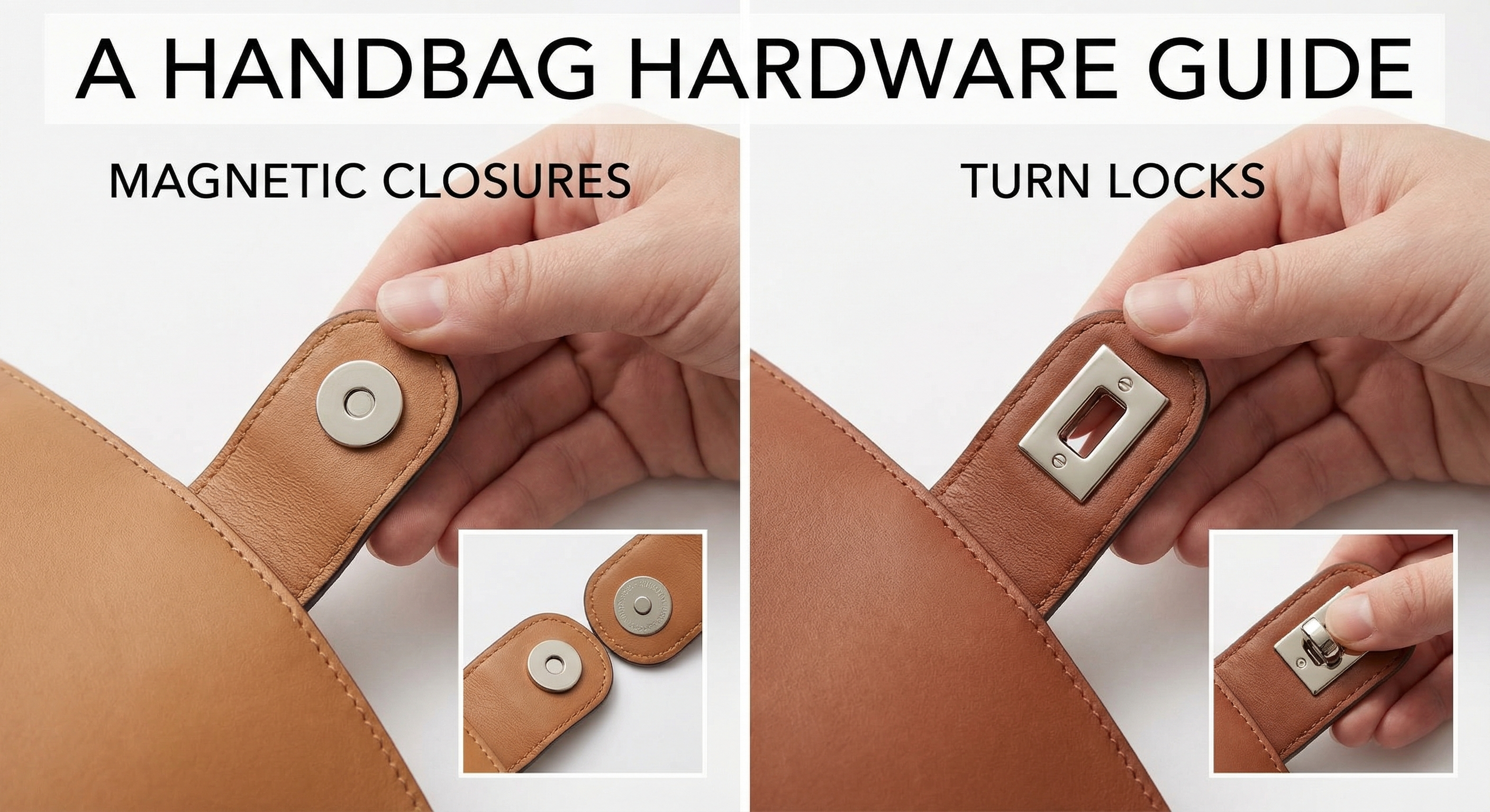 Magnetic Closures vs. Turn Locks: A Handbag Hardware Guide - SELVANE Knowledge