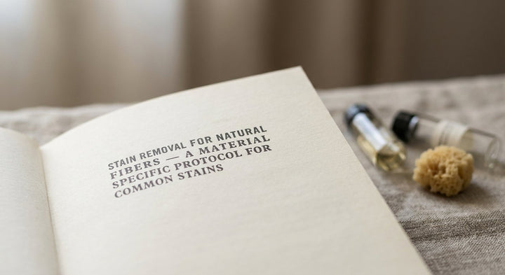 Stain Removal for Natural Fibers — A Material-Specific Protocol for Common Stains