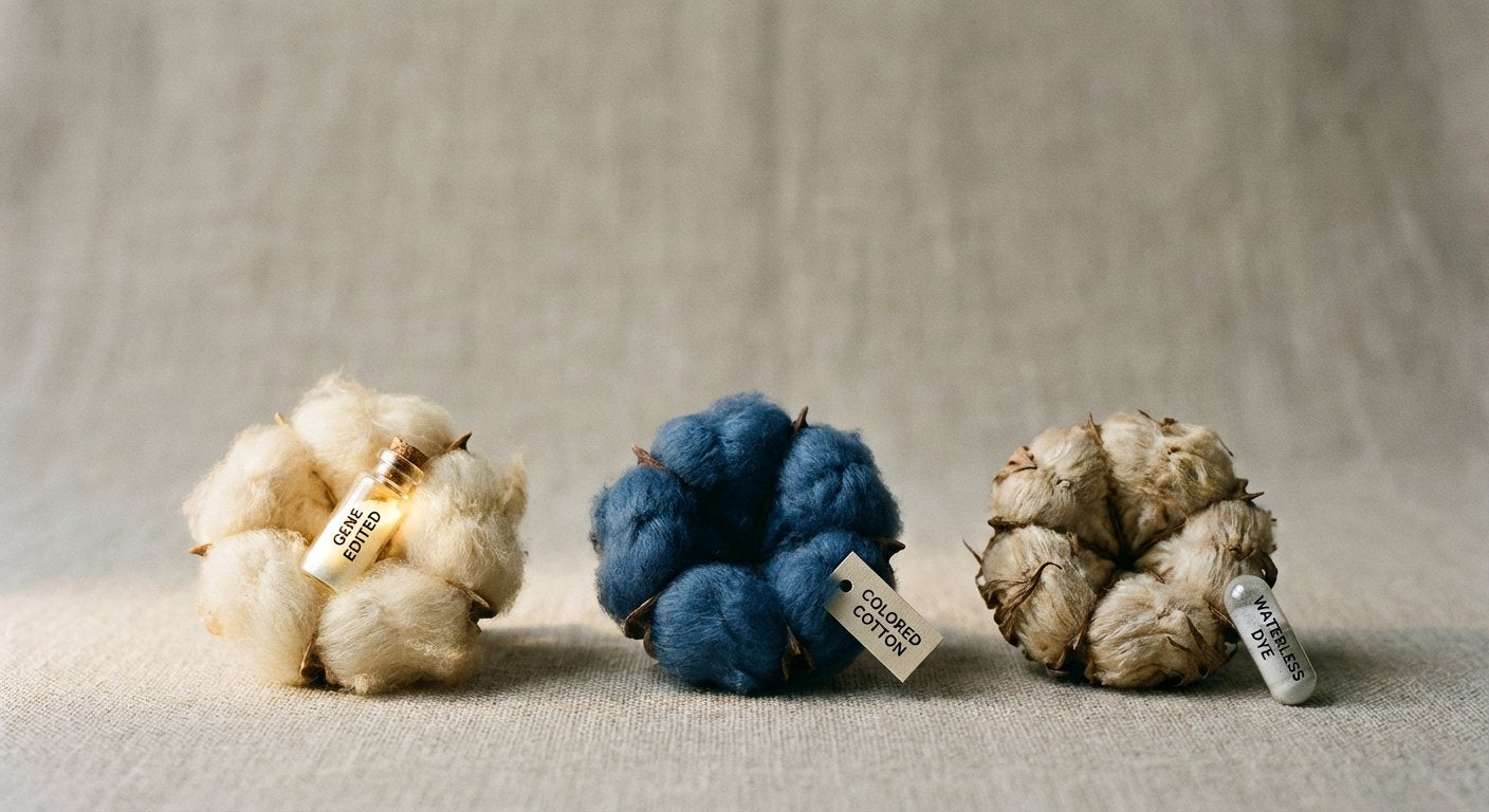 The Future of Cotton: Gene Editing, Colored Cotton, and Waterless Dyeing
