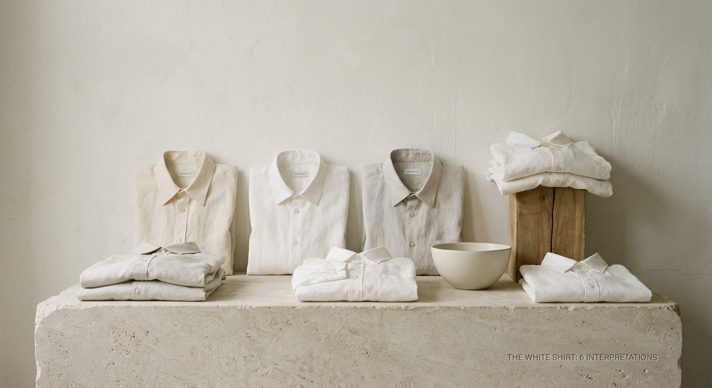 White Shirt: 6 Interpretations Across Houses — SELVANE design intelligence