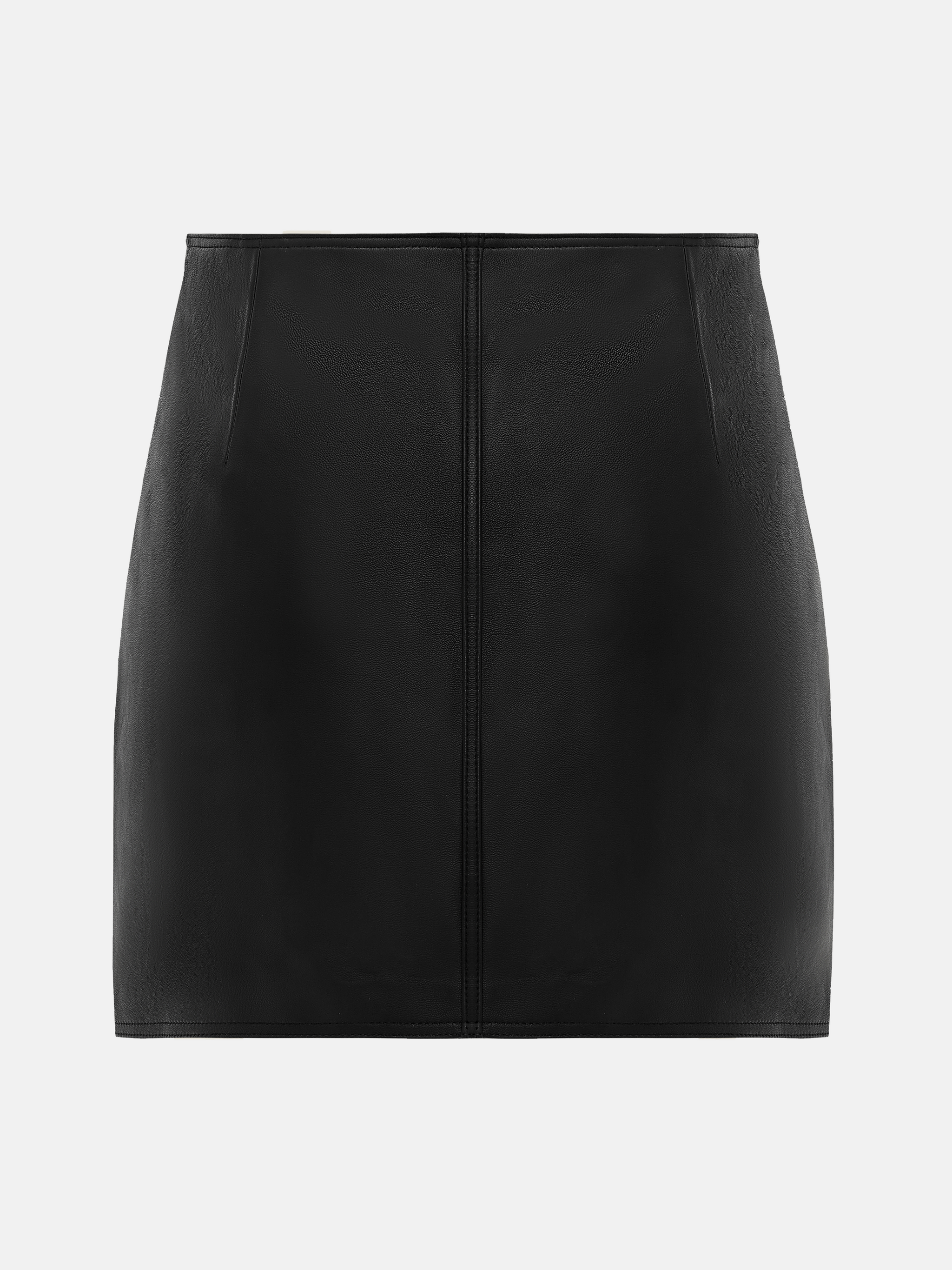 SELVANE Celeste Lambskin Miniskirt in midnight blue, featuring a close, modern line and sculpted silhouette.