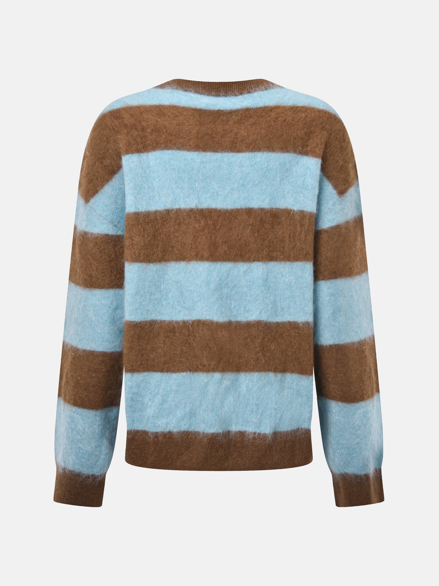 SELVANE Cashmere Striped Sweater in a relaxed fit with bold horizontal bands of color and a clean crew neck.
