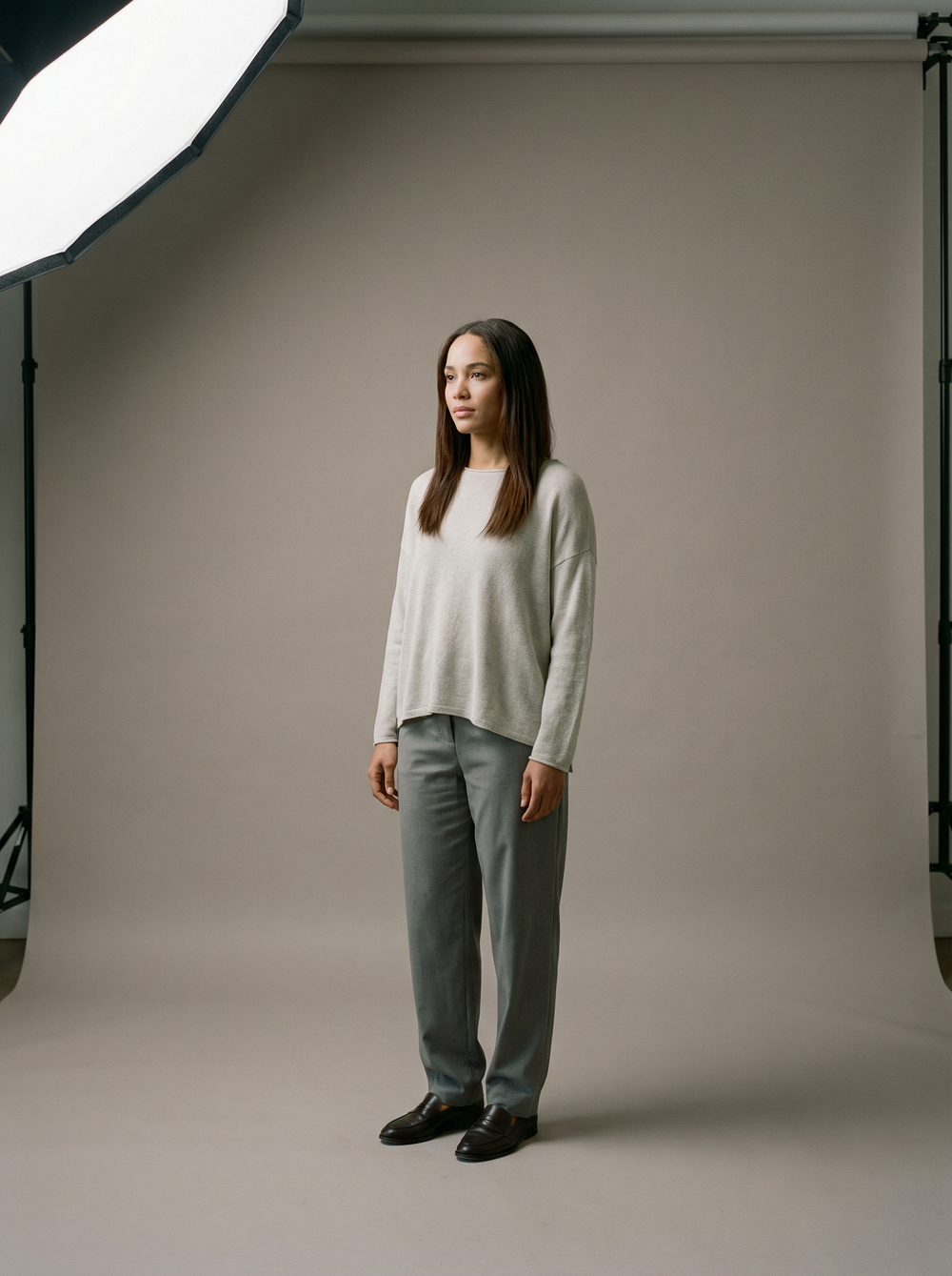 Lyocell-Wool Relaxed Trousers