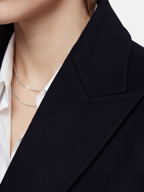 SELVANE Shetland Wool-Blend Double-Breasted Coat - Outerwear | lifestyle shot | Wool | Handcrafted Luxury