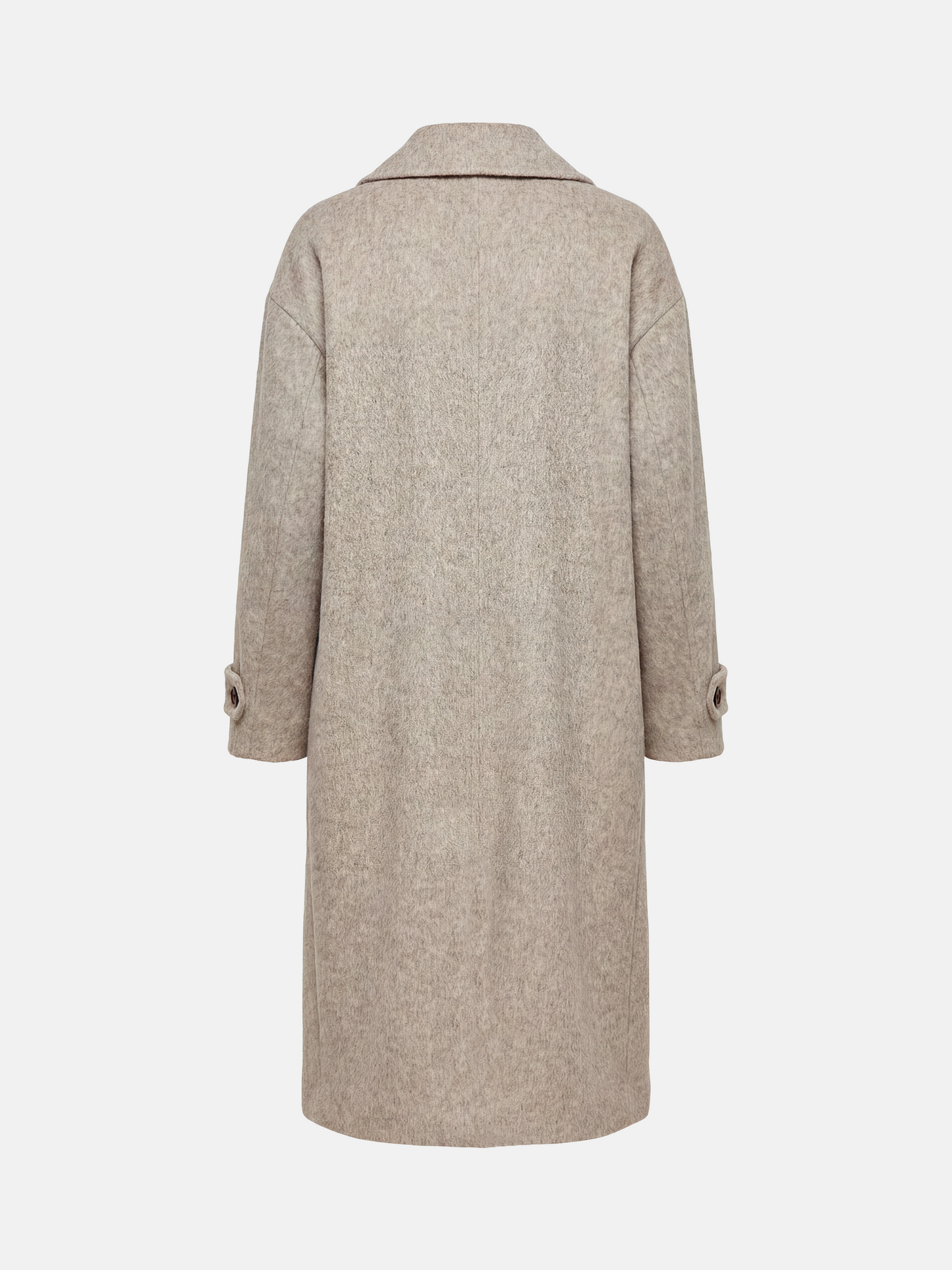 SELVANE Camel Wool-Alpaca Raglan Coat, knee-length, straight silhouette, sharp collar, rich camel color.