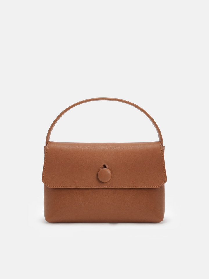 SELVANE Saddle Leather Top-Handle Flap Bag - Bags | front view | Leather | Handcrafted Luxury