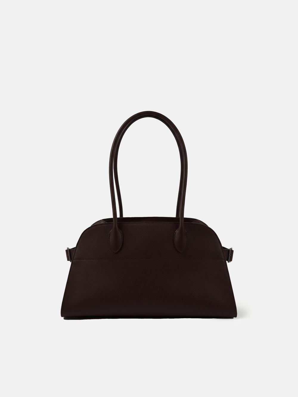 Saddle Leather Top Handle Bag — on model