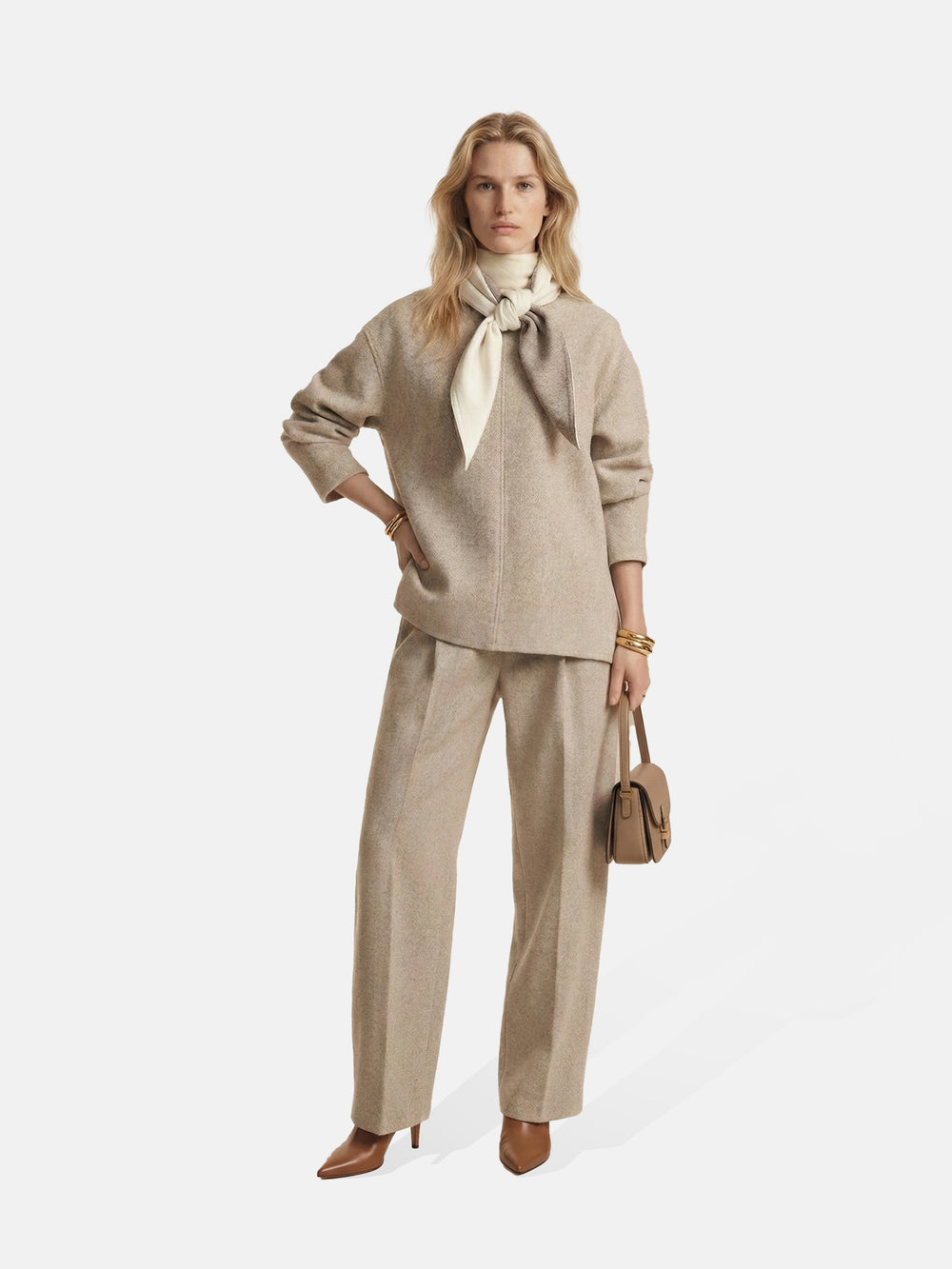 Structured  Barrel Pants