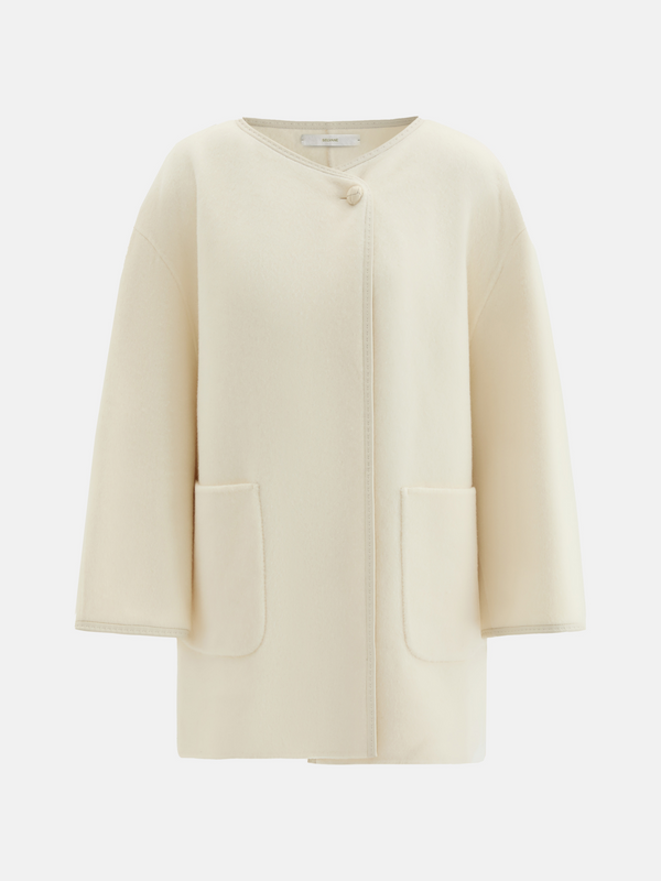 Manteau asymétrique en laine