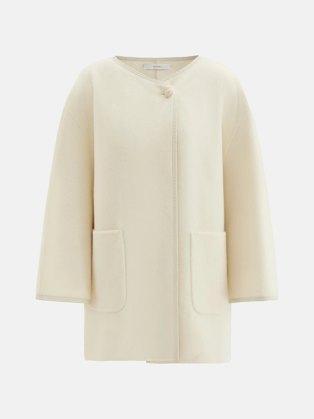 Asymmetrischer Wollmantel