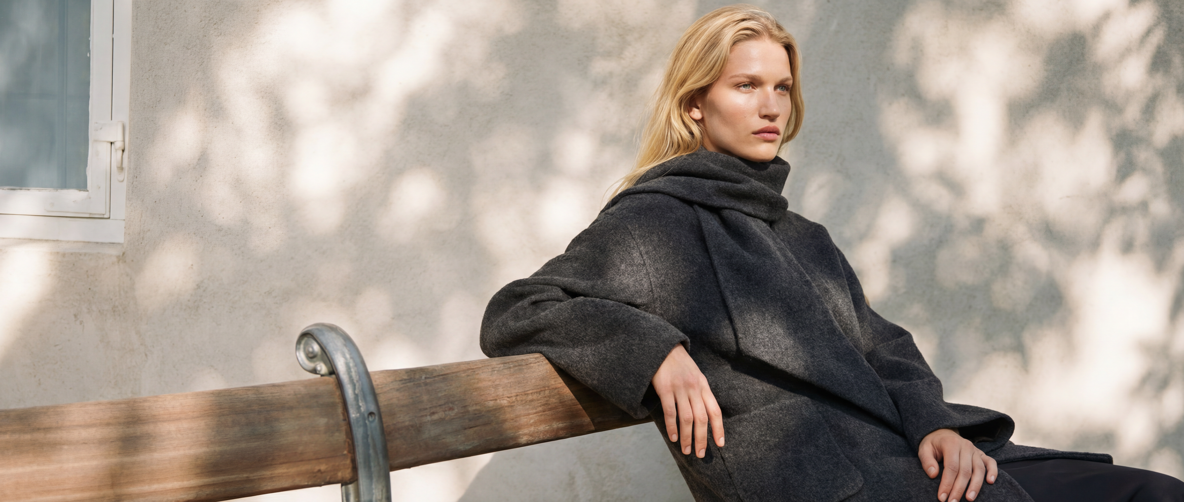 Structured Wool Wrap Coat