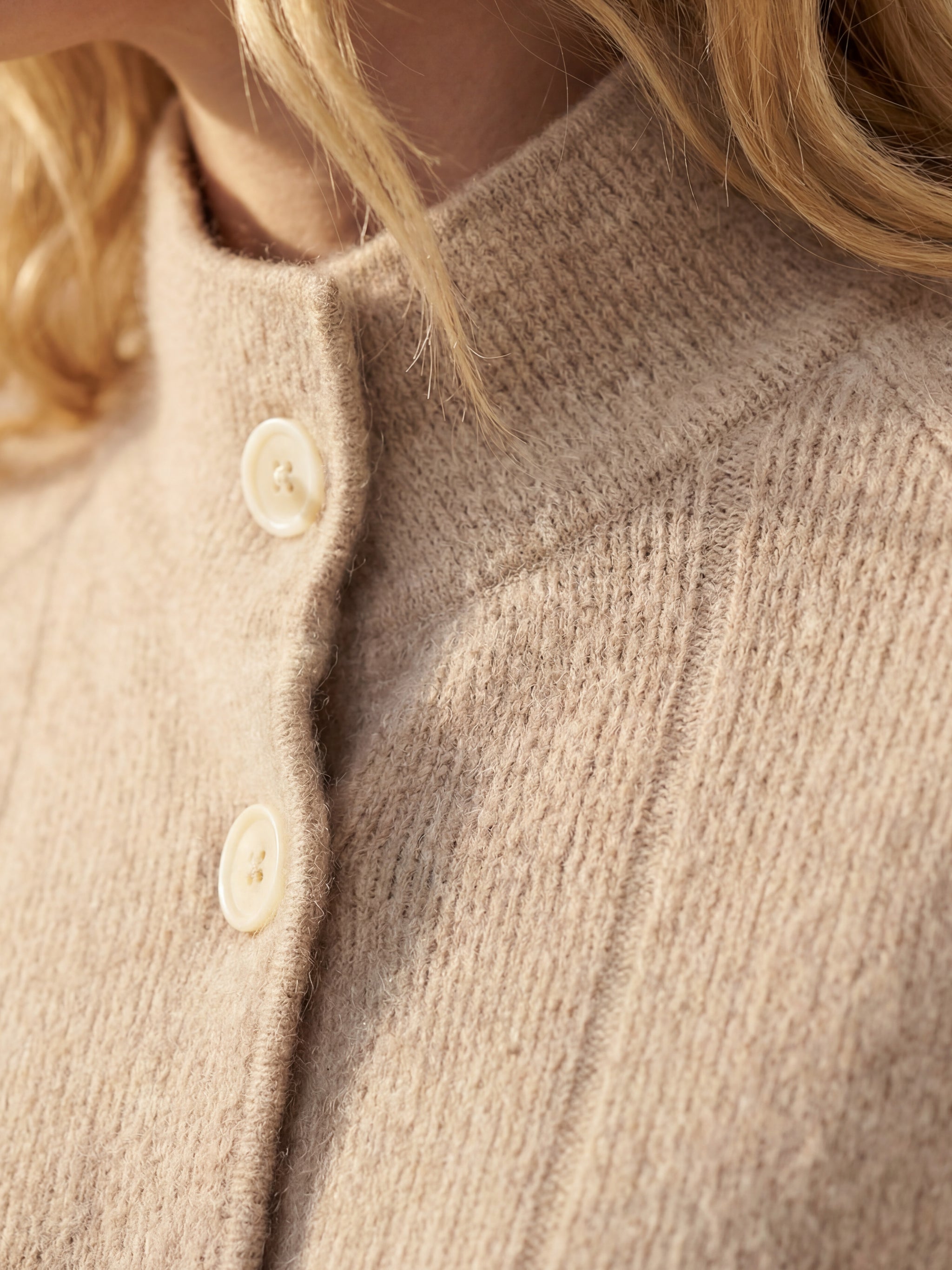 SELVANE longline cashmere stand-collar cardigan coat in a relaxed fit, featuring clean button front and generous patch pockets.