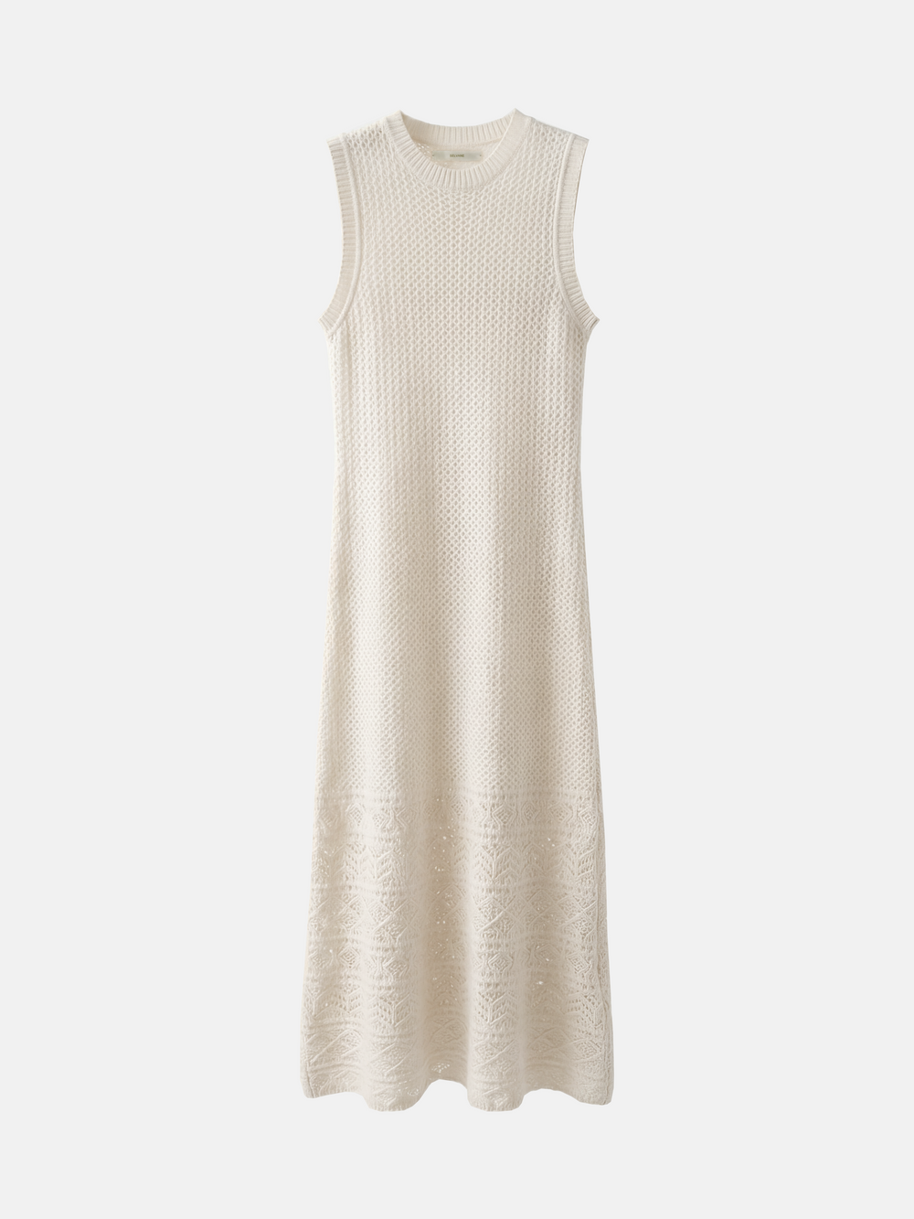 Cashmere Open-Knit Sleeveless Maxi Dress
