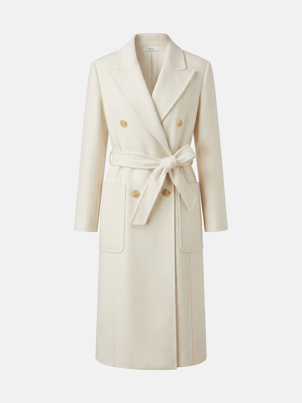 Belted Double-Breasted Cashmere Coat