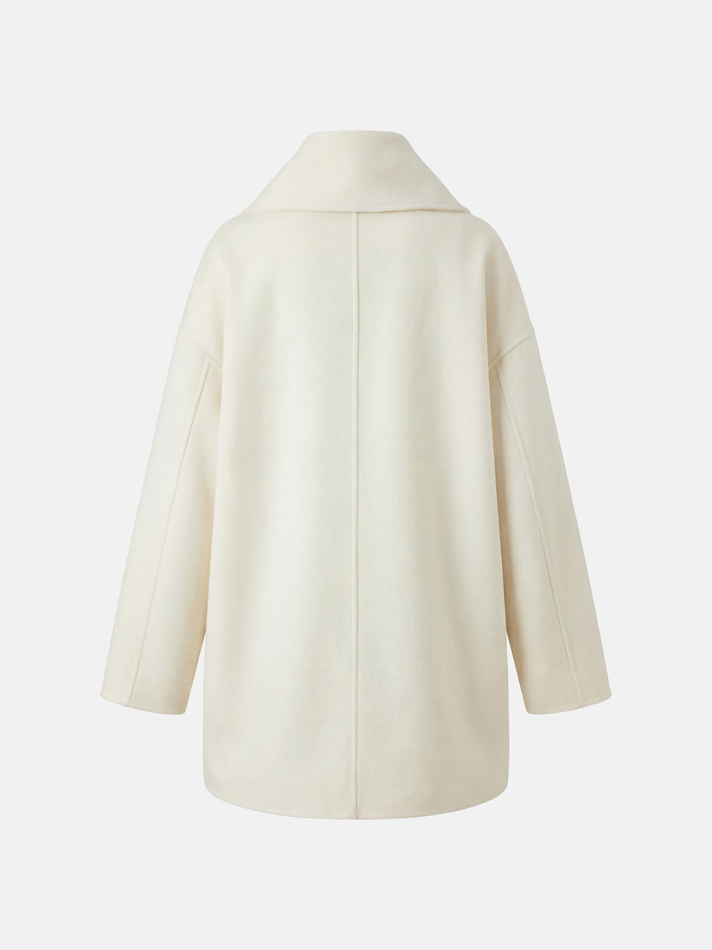 Wrap-Scarf Cashmere Coat — on model