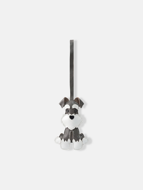 SELVANE Selvane Bag Charm - Schnauzer - Bags | front view | Leather | Handcrafted Luxury