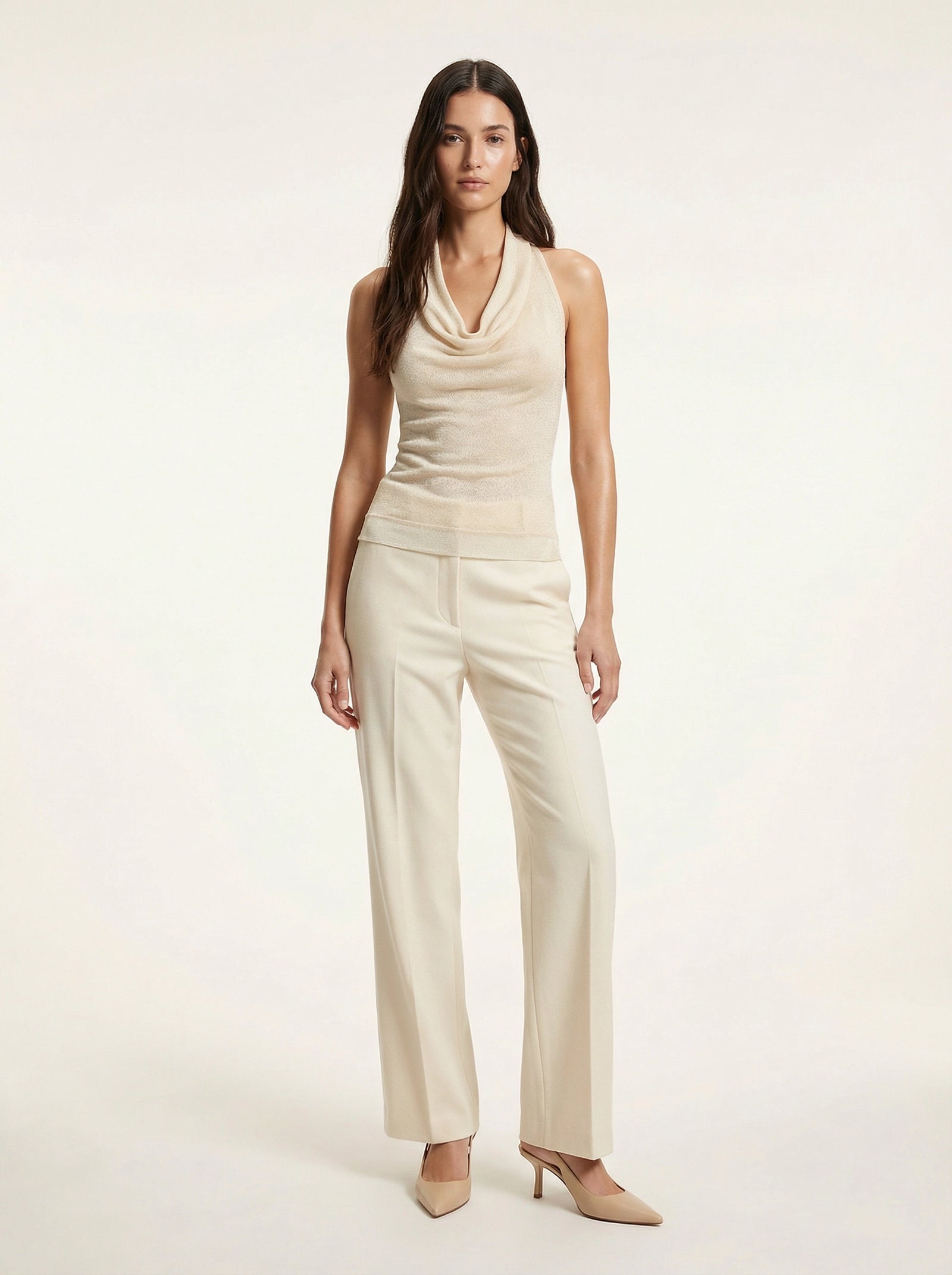 Cowl-Neck Halter Top