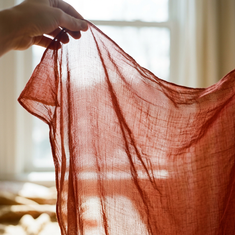 Iron on medium heat while slightly damp — rayon responds beautifully to steam and pressing, restoring the fabric's smooth drape