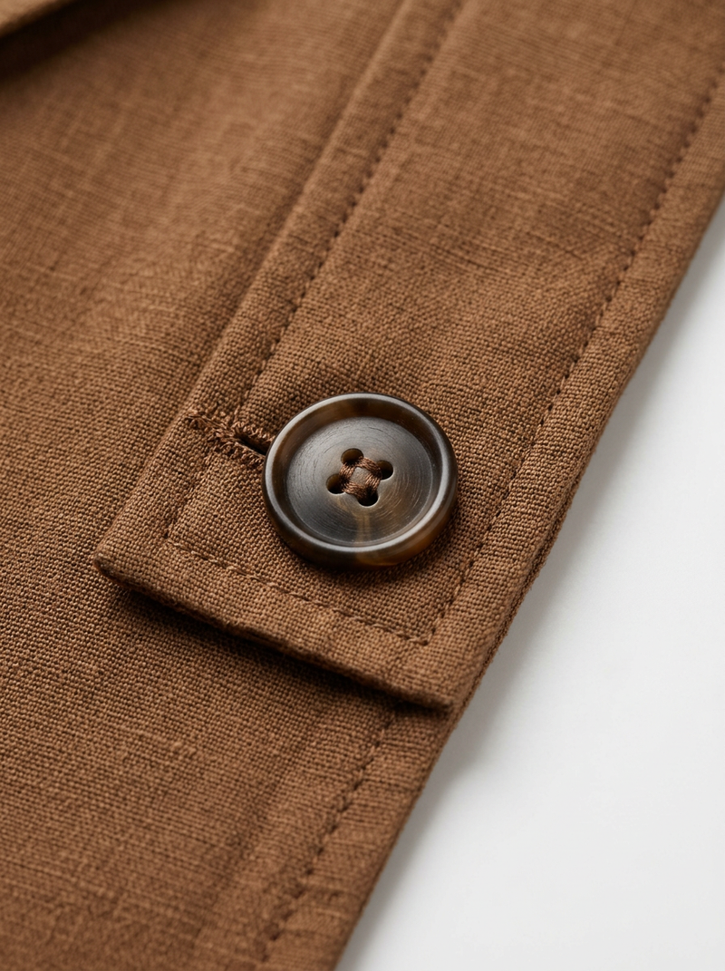 Dry clean recommended for best results — the three-fiber blend responds well to professional solvent cleaning that preserves each fiber's properties