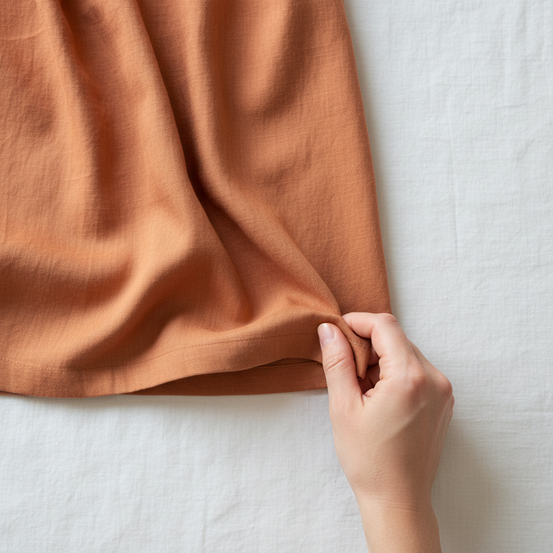 Lay flat or hang to dry — the natural drape will return as the fabric dries