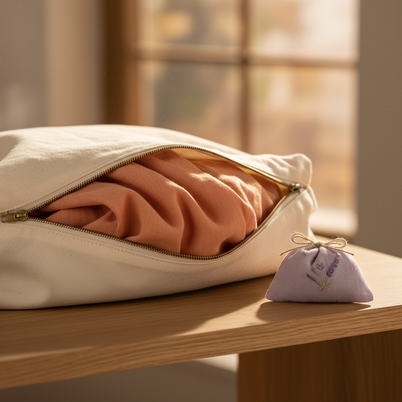Steam on medium heat to smooth — avoid direct iron contact on the lyocell face