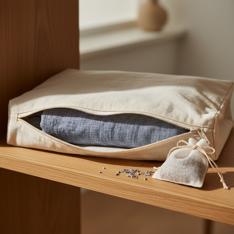 Iron on low heat if needed — the natural texture will return with gentle steaming