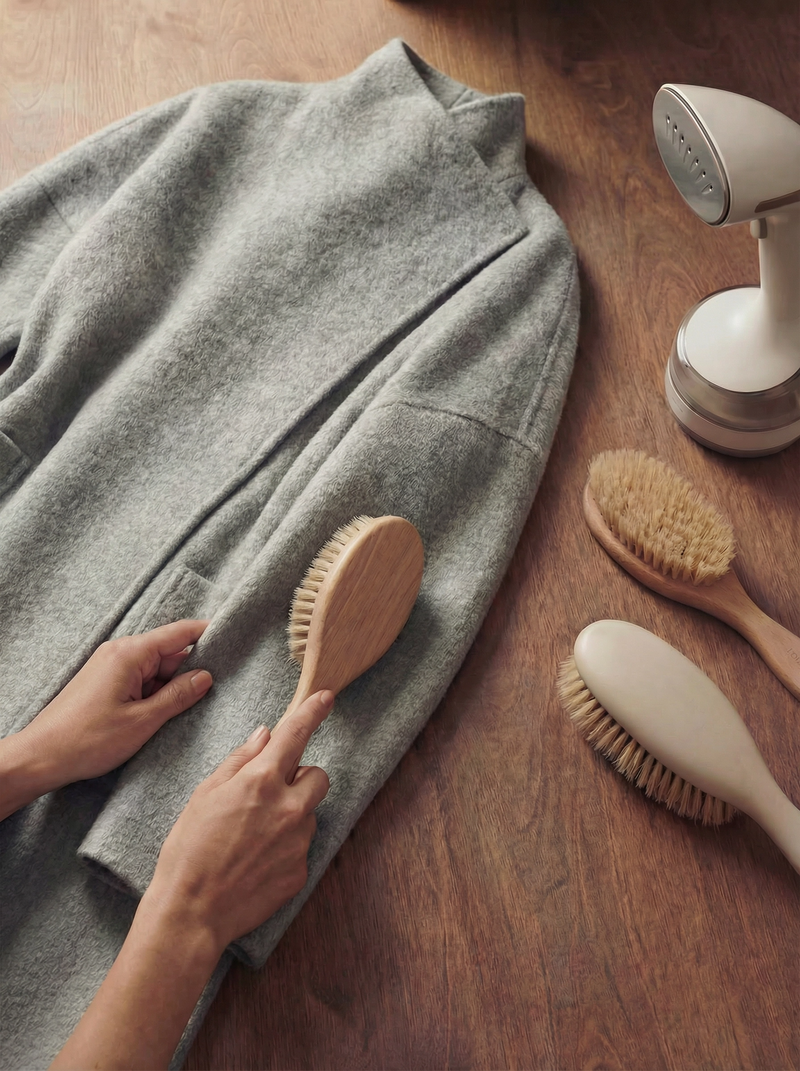 Gently brush with a wool brush to refresh the surface.