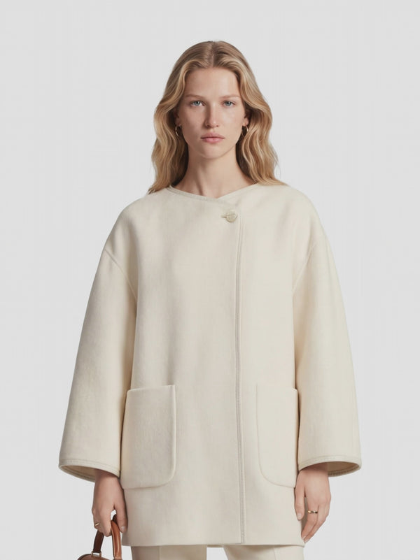 Asymmetric Wool Coat