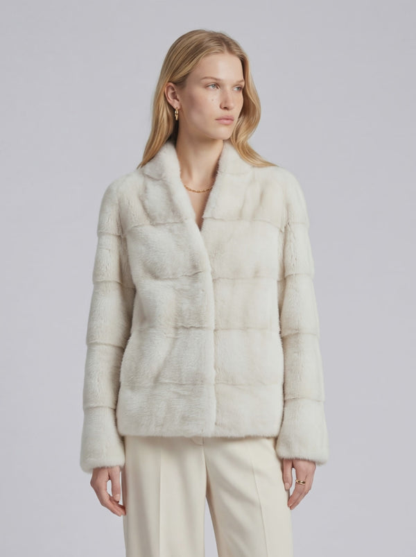 Mink V-Neck Coat