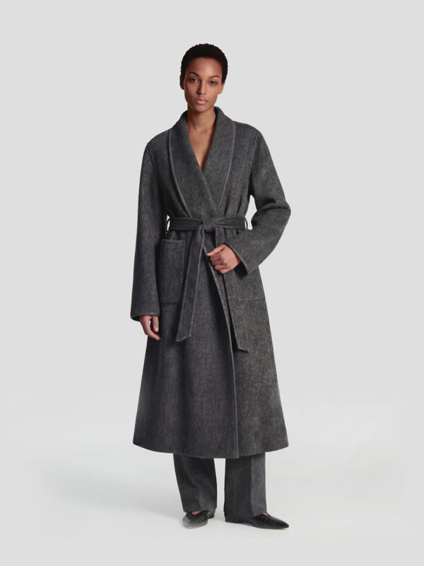 Belted Wool Long Coat