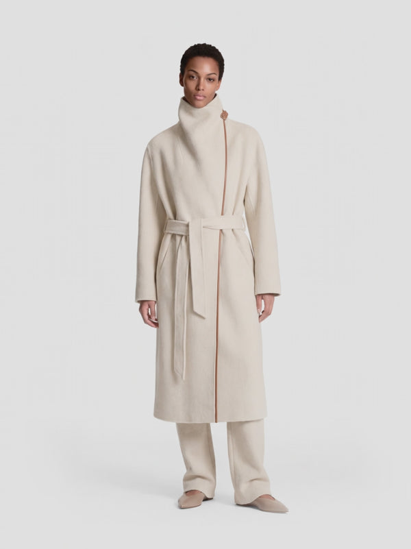 Contour Wool Wrap Coat